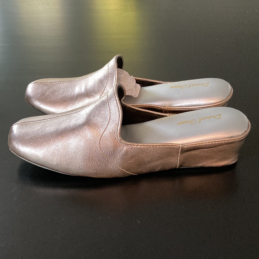 Daniel Green Leather Slipper - Pewter -Size 8